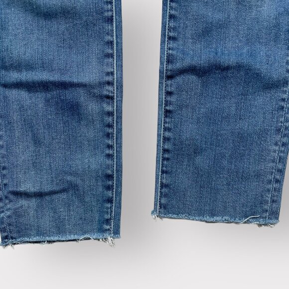 Mother Size 24 Blue Walking on Coals High Waisted Looker Ankle Fray Jeans - Picture 8 of 11